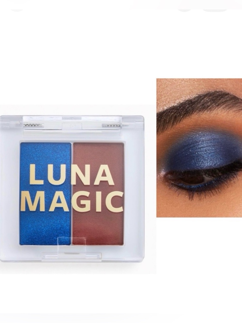LUNA MAGIC Eyeshadow Duo - Color "Friend & Monaco" Blue & Brown Palette NWT
